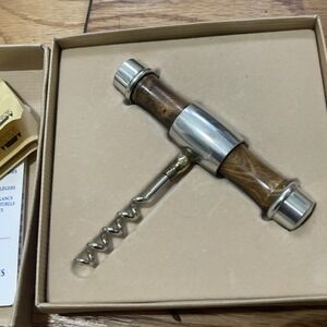 L'esprit & Levin Tire Bouchon Wine Corkscrew & Thermometer Sommelier Gift VTG